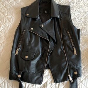 F21 faux leather vest